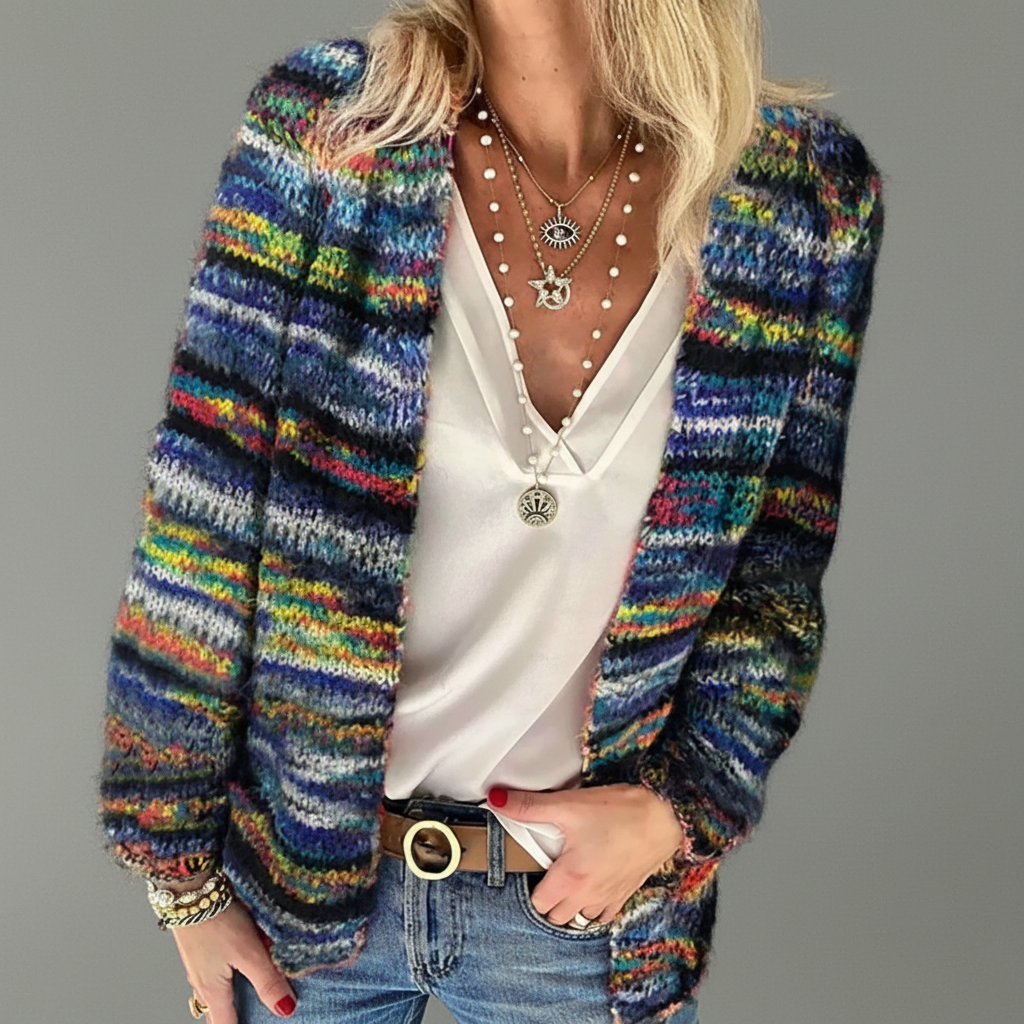 Serena kardiganas – jaukus ir ryškus